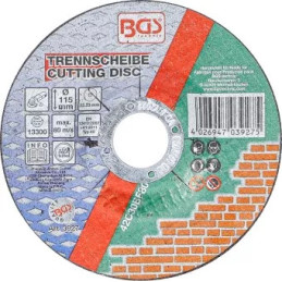 Disque à couper pour pierre | Ø 115 x 2,5 x 22,2 mm | type 42