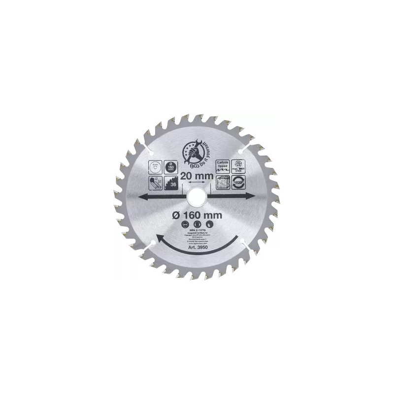 Lame de scie circulaire en métal dur | Ø 160 x 20 x 2,4 mm | 36 dents Lame de scie circulaire en métal dur | Ø 160 x 20 x 2,4 mm | 36 dents