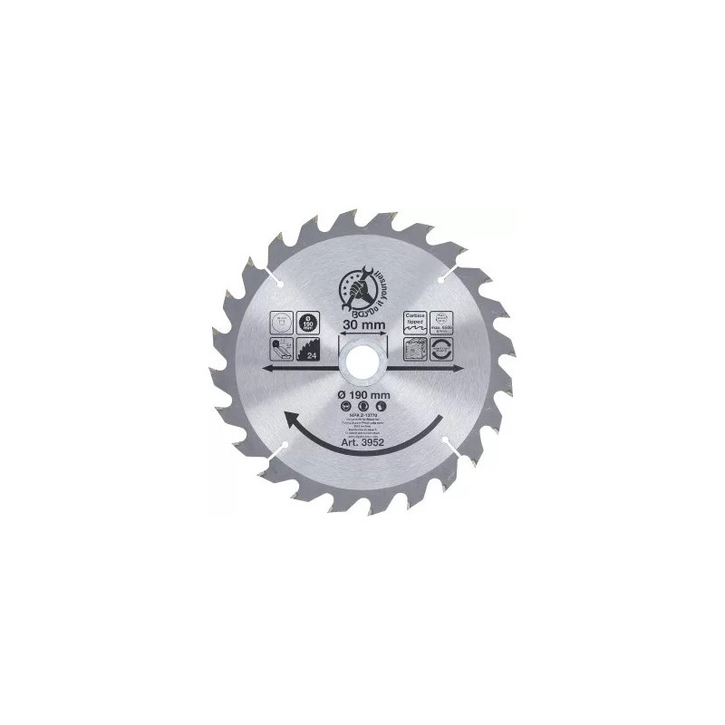 Lame de scie circulaire en métal dur | Ø 190 x 30 x 2,5 mm | 24 dents Lame de scie circulaire en métal dur | Ø 190 x 30 x 2,5 mm | 24 dents
