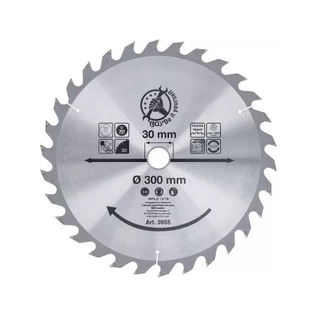 Lame de scie circulaire en métal dur | Ø 300 x 30 x 3,2 mm | 30 dents