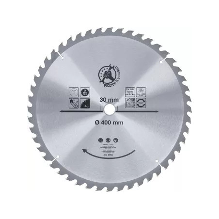 Lame de scie circulaire en métal dur | Ø 400 x 30 x 3,4 mm | 48 dents