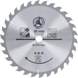 Lame de scie circulaire en métal dur | Ø 315 x 30 x 3,0 mm | 30 dents