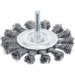Brosse plate | arbre d'entraînement 6 mm | tressée | Ø 75 mm