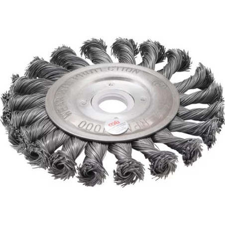 Brosse plate | brosse ronde tressée | Ø 115 mm