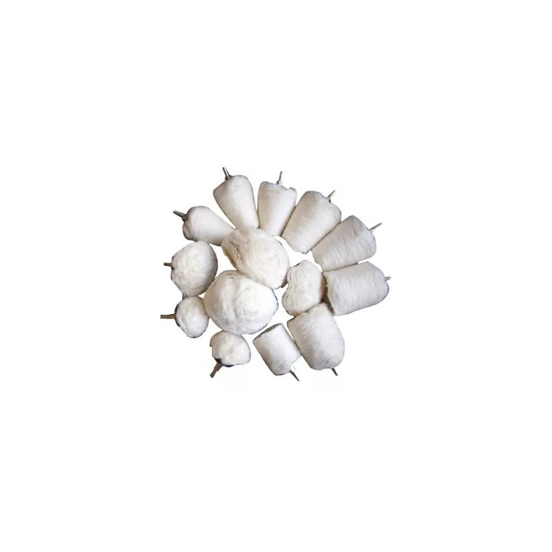 Assortiment de têtes de polissage | 6,3 mm (1/4") | 14 pièces Assortiment de têtes de polissage | 6,3 mm (1/4") | 14 pièces