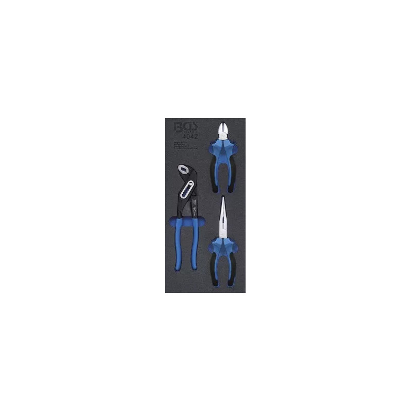 Insert de servante d'atelier 1/3 : Jeu de pinces | 3 pièces Insert de servante d'atelier 1/3 : Jeu de pinces | 3 pièces