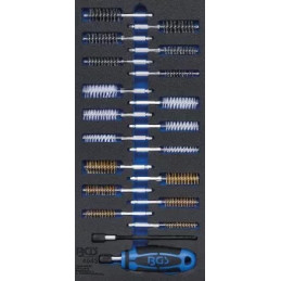 Insert de servante d'atelier 1/3 : Assortiment de brosses | 20 pièces