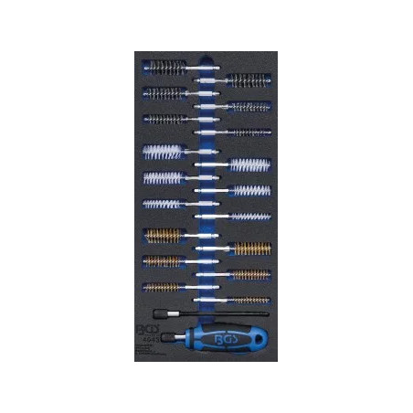 Insert de servante d'atelier 1/3 : Assortiment de brosses | 20 pièces
