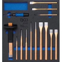 Insert de servante d'atelier 2/3 : Pointeaux, burins, chasse-goupilles | 14 pièces