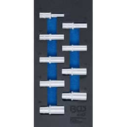 Insert de servante d'atelier 1/3 : Douilles pour clé, six pans | 12,5 mm (1/2") | 10-24 mm | longues | 9 pièces