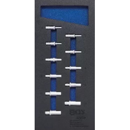Insert de servante d'atelier 1/3 : Douilles pour clé, six pans | 6,3 mm (1/4") | 4 - 13 mm | longues | 11 pièces