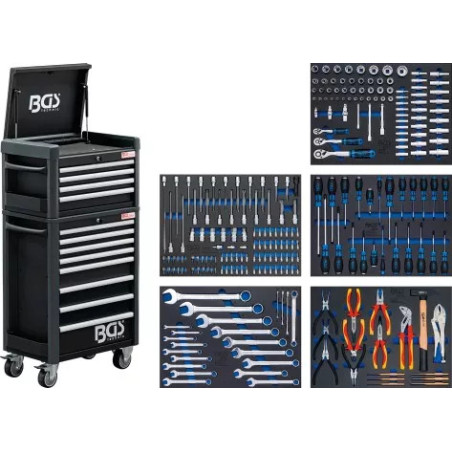 Servante d'atelier Profil Standard Maxi | 12 tiroirs | avec 263 outils