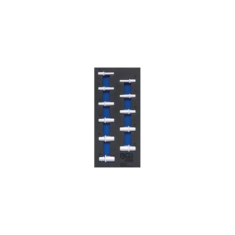 Insert de servante d'atelier 1/3 : Douilles pour clé, six pans | 10 mm (3/8") | en pouces | longues |11 pièces Insert de servante d'atelier 1/3 : Douilles pour clé, six pans | 10 mm (3/8") | en pouces | longues |11 pièces