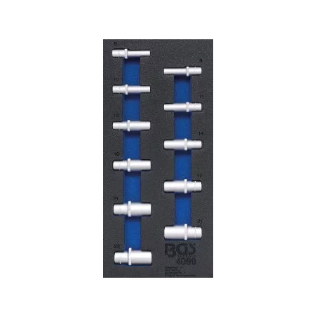 Insert de servante d'atelier 1/3 : Douilles pour clé, six pans | 10 mm (3/8") | en pouces | longues |11 pièces