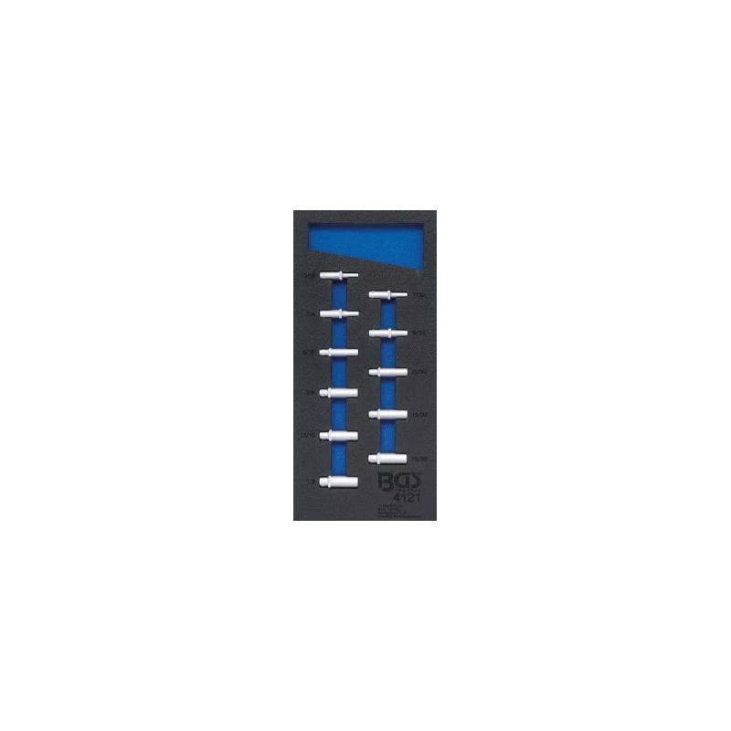 Insert de servante d'atelier 1/3 : Douilles pour clé, six pans | 6,3 mm (1/4") | en pouces | longues |11 pièces Insert de servante d'atelier 1/3 : Douilles pour clé, six pans | 6,3 mm (1/4") | en pouces | longues |11 pièces