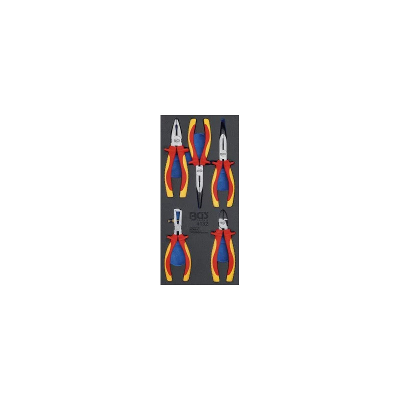 Insert de servante d'atelier 1/3 : Jeu de pinces VDE | 5 pièces Insert de servante d'atelier 1/3 : Jeu de pinces VDE | 5 pièces