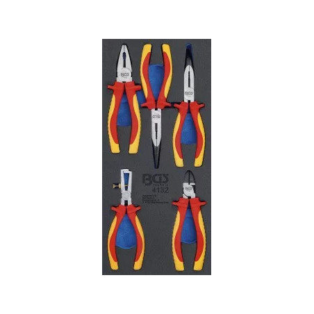 Insert de servante d'atelier 1/3 : Jeu de pinces VDE | 5 pièces