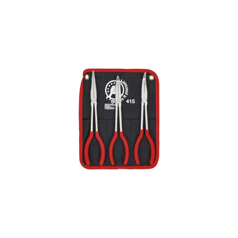 Jeu de pinces téléphone | droite / coudée | 260 - 285 mm | 3 pièces Jeu de pinces téléphone | droite / coudée | 260 - 285 mm | 3 pièces