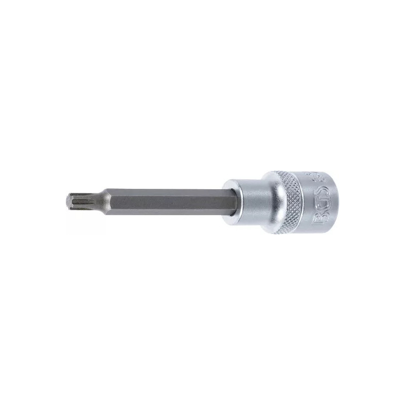 Douilles à embouts | longueur 100 mm | 12,5 mm (1/2") | profil cannelé (pour RIBE) M6