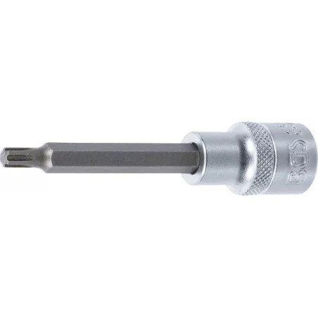 Douilles à embouts | longueur 100 mm | 12,5 mm (1/2") | profil cannelé (pour RIBE) M6