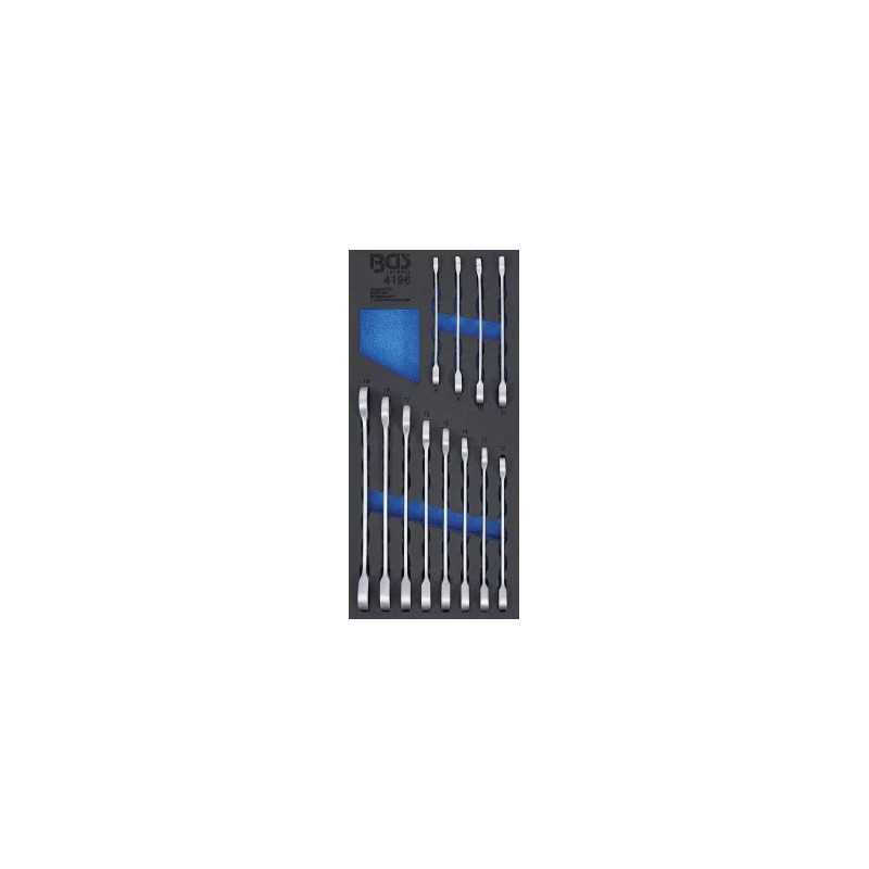Insert de servante d'atelier 1/3: Jeu de clés mixtes à cliquet | 8 - 19 mm | 12 pièces Insert de servante d'atelier 1/3: Jeu de clés mixtes à cliquet | 8 - 19 mm | 12 pièces