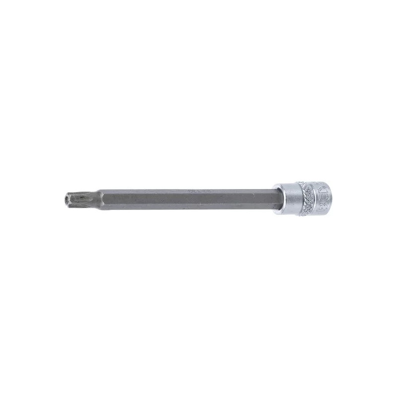 Douille à embouts | longueur 100 mm | 6,3 mm (1/4") | profil T (pour Torx) avec perçage T30 Douille à embouts | longueur 100 mm | 6,3 mm (1/4") | profil T (pour Torx) avec perçage T30