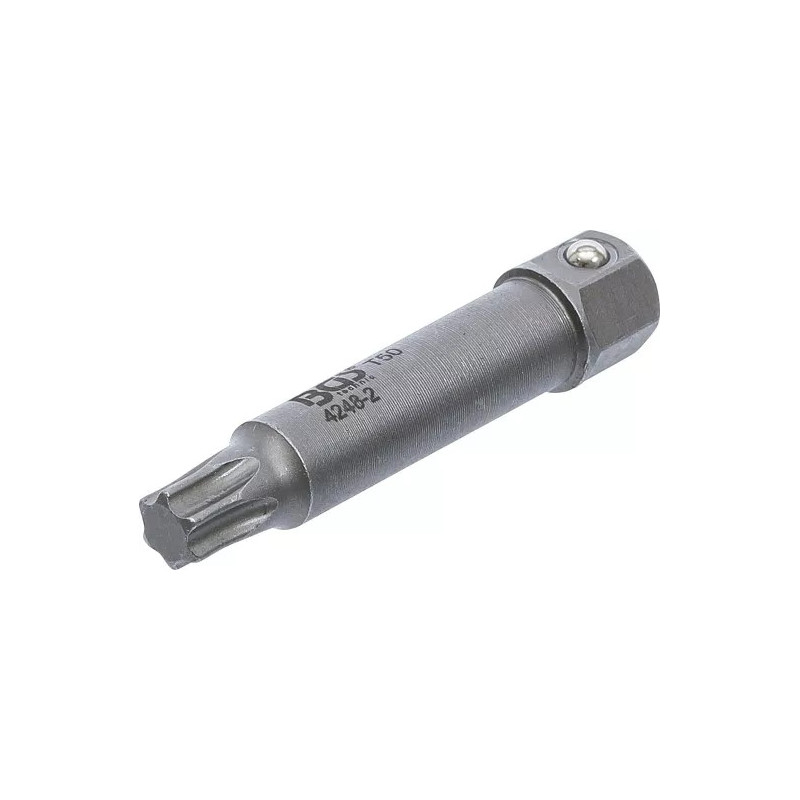 Embout spécial de démontage des poulies de courroie d'alternateurs | profil T (pour Torx) T50 x 64 mm Embout spécial de démontage des poulies de courroie d'alternateurs | profil T (pour Torx) T50 x 64 mm