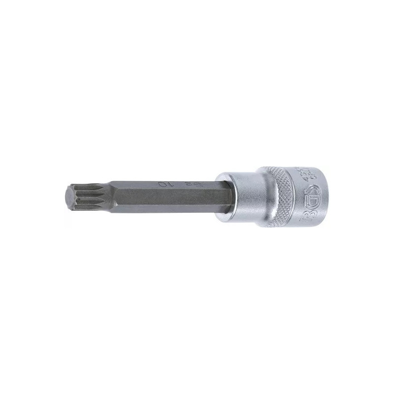Douille à embouts | longueur 100 mm | 12,5 mm (1/2") | denture multiple intérieure (pour XZN) M10 Douille à embouts | longueur 100 mm | 12,5 mm (1/2") | denture multiple intérieure (pour XZN) M10