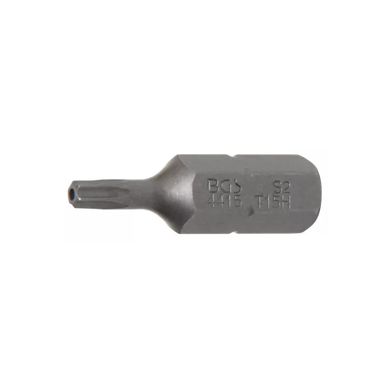 Embout | Longueur 30 mm | 8 mm (5/16") | profil T (pour Torx) avec perçage T15 Embout | Longueur 30 mm | 8 mm (5/16") | profil T (pour Torx) avec perçage T15
