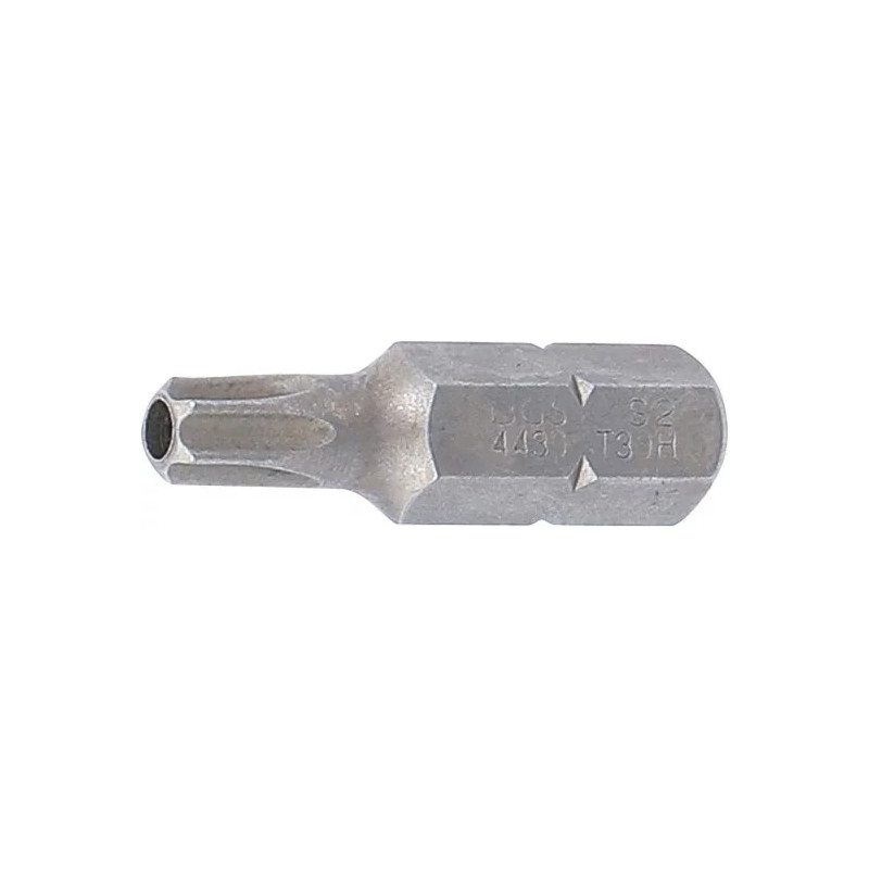 Embout | Longueur 30 mm | 8 mm (5/16") | profil T (pour Torx) avec perçage T30 Embout | Longueur 30 mm | 8 mm (5/16") | profil T (pour Torx) avec perçage T30