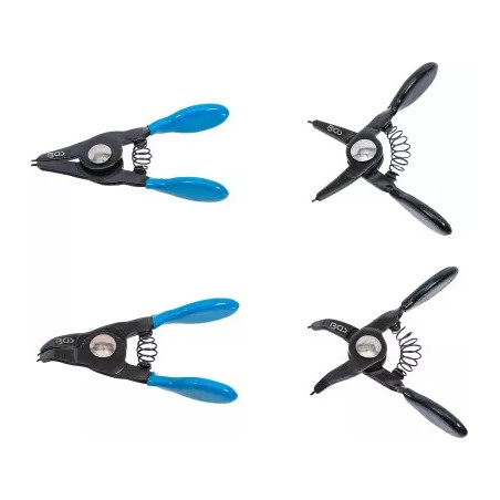 Jeu de pinces à circlips | pour petits circlips | 80 mm | 4 pièces