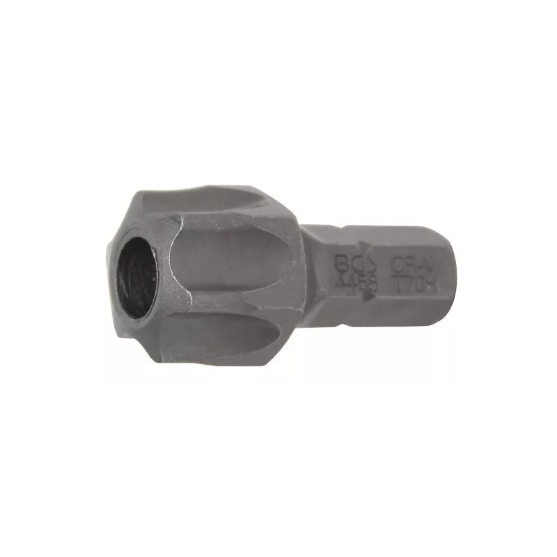 Embout | Longueur 30 mm | 8 mm (5/16") | profil T (pour Torx) avec perçage T70 Embout | Longueur 30 mm | 8 mm (5/16") | profil T (pour Torx) avec perçage T70