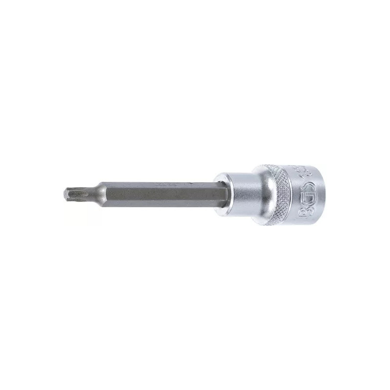 Douille à embouts | longueur 100 mm | 12,5 mm (1/2") | profil T (pour Torx) T27 Douille à embouts | longueur 100 mm | 12,5 mm (1/2") | profil T (pour Torx) T27