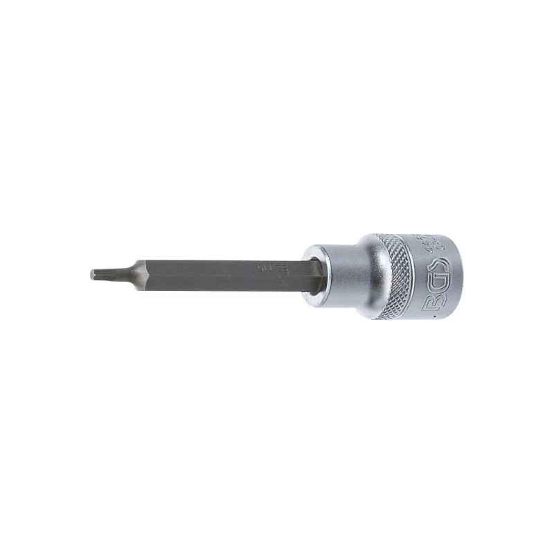 Douille à embouts | longueur 100 mm | 12,5 mm (1/2") | profil T (pour Torx) T15 Douille à embouts | longueur 100 mm | 12,5 mm (1/2") | profil T (pour Torx) T15