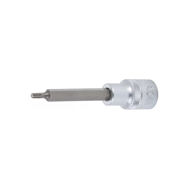 Douille à embouts | longueur 100 mm | 12,5 mm (1/2") | profil T (pour Torx) T20 Douille à embouts | longueur 100 mm | 12,5 mm (1/2") | profil T (pour Torx) T20