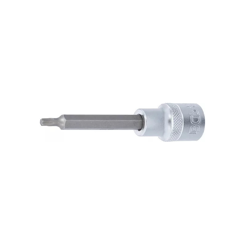 Douille à embouts | longueur 100 mm | 12,5 mm (1/2") | profil T (pour Torx) T25 Douille à embouts | longueur 100 mm | 12,5 mm (1/2") | profil T (pour Torx) T25