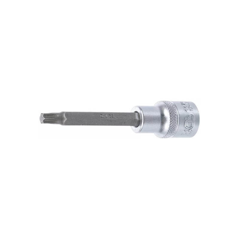 Douille à embouts | longueur 100 mm | 12,5 mm (1/2") | profil T (pour Torx) T40 Douille à embouts | longueur 100 mm | 12,5 mm (1/2") | profil T (pour Torx) T40