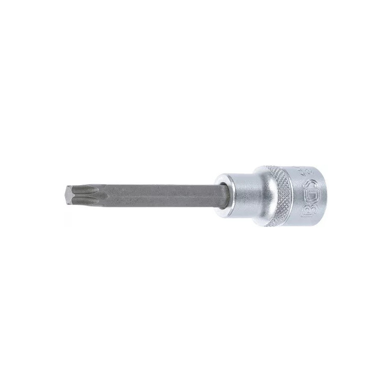 Douille à embouts | longueur 100 mm | 12,5 mm (1/2") | profil T (pour Torx) T45 Douille à embouts | longueur 100 mm | 12,5 mm (1/2") | profil T (pour Torx) T45