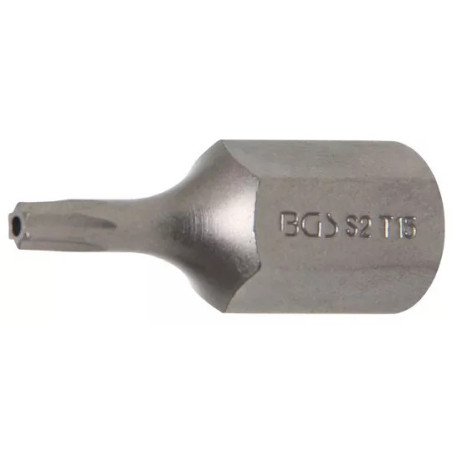 Embout | Longueur 30 mm | 10 mm (3/8") | profil T (pour Torx) avec perçage T15