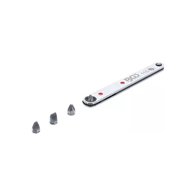 Cliquet à embout spécial, ultra mince | 6,3 mm (1/4") | avec 4 embouts spéciaux Cliquet à embout spécial, ultra mince | 6,3 mm (1/4") | avec 4 embouts spéciaux