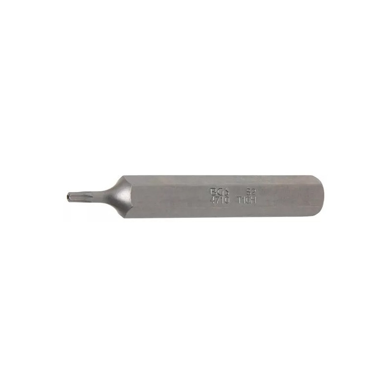 Embout | Longueur 75 mm | 10 mm (3/8") | profil T (pour Torx) avec perçage T10 Embout | Longueur 75 mm | 10 mm (3/8") | profil T (pour Torx) avec perçage T10