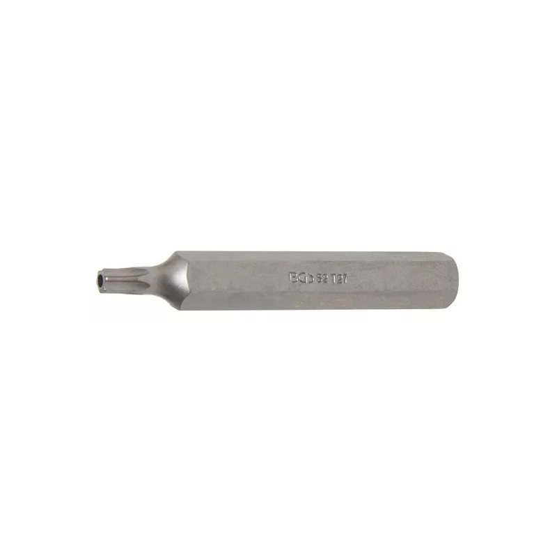 Embout | Longueur 75 mm | 10 mm (3/8") | profil T (pour Torx) avec perçage T27 Embout | Longueur 75 mm | 10 mm (3/8") | profil T (pour Torx) avec perçage T27