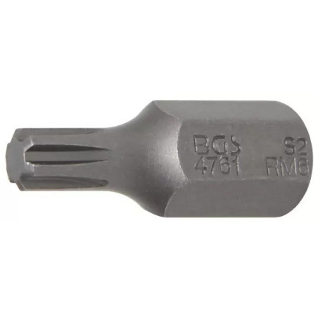 Embout | Longueur 30 mm | 10 mm (3/8") | profil cannelé (pour RIBE) M6