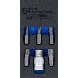 Jeu d’embouts | 10 mm (3/8") | denture multiple intérieure (pour XZN) | 6 pièces