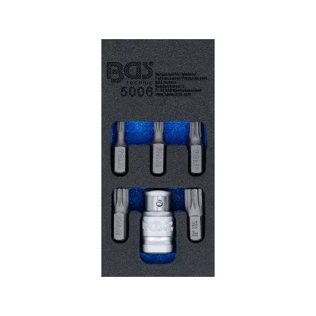 Jeu d’embouts | 10 mm (3/8") | denture multiple intérieure (pour XZN) | 6 pièces