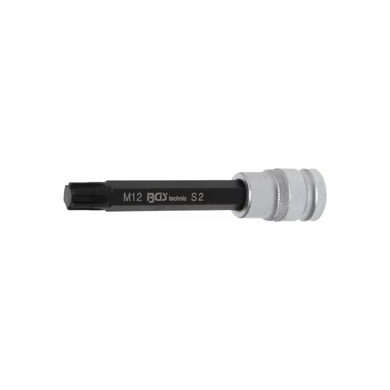 Douilles à embouts | longueur 120 mm | 12,5 mm (1/2") | profil cannelé (pour RIBE) M12
