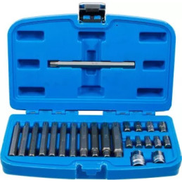 Jeu d'embouts | 10 mm (3/8") | Profil cannelé (pour Ribe) | 22 pièces