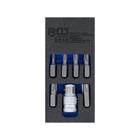 Jeu d’embouts | 10 mm (3/8") | profil T (pour Torx) | 7 pièces