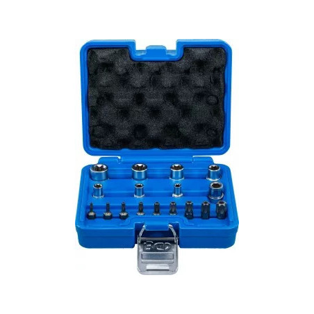 Jeu d'embouts et de clés à douille | profil E / profil T (pour Torx) | 17 pièces