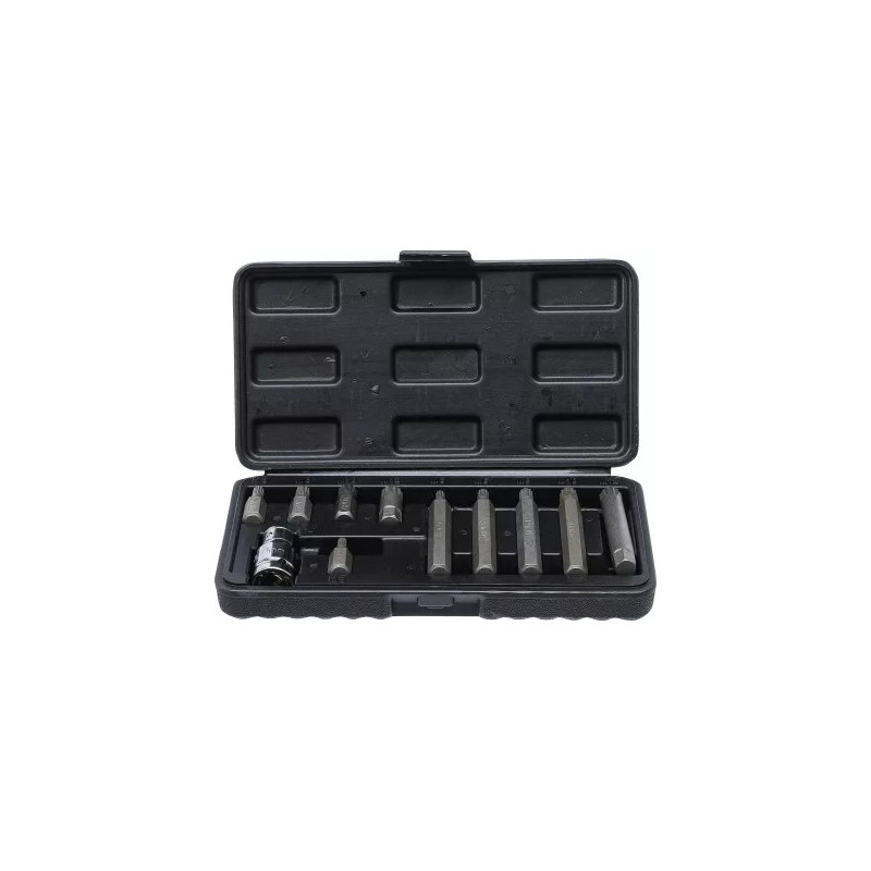 Jeu d'embouts | 10 mm (3/8") | Polygone femelle (pour XZN) | 11 pièces Jeu d'embouts | 10 mm (3/8") | Polygone femelle (pour XZN) | 11 pièces